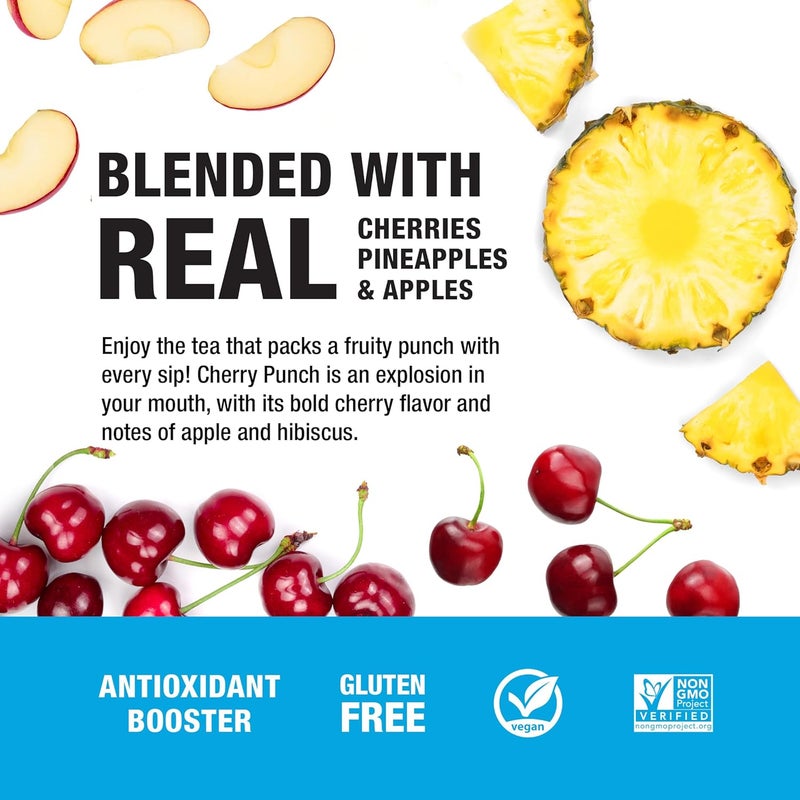 Tiesta Tea Cherry Punch - Loose Leaf Sweet Cherry Herbal Tea, 2oz Resealable Pouch - Image 4